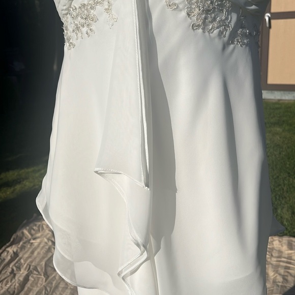 NWT Alfred Angelo Wedding Pantsuit for Bride/lace chiffon/beads - gorgeous Sz 12 - Picture 6 of 13
